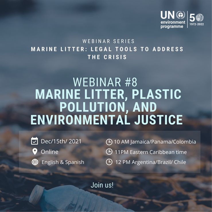 Webinar #8 Marine litter, plastic pollution and enviromental justice