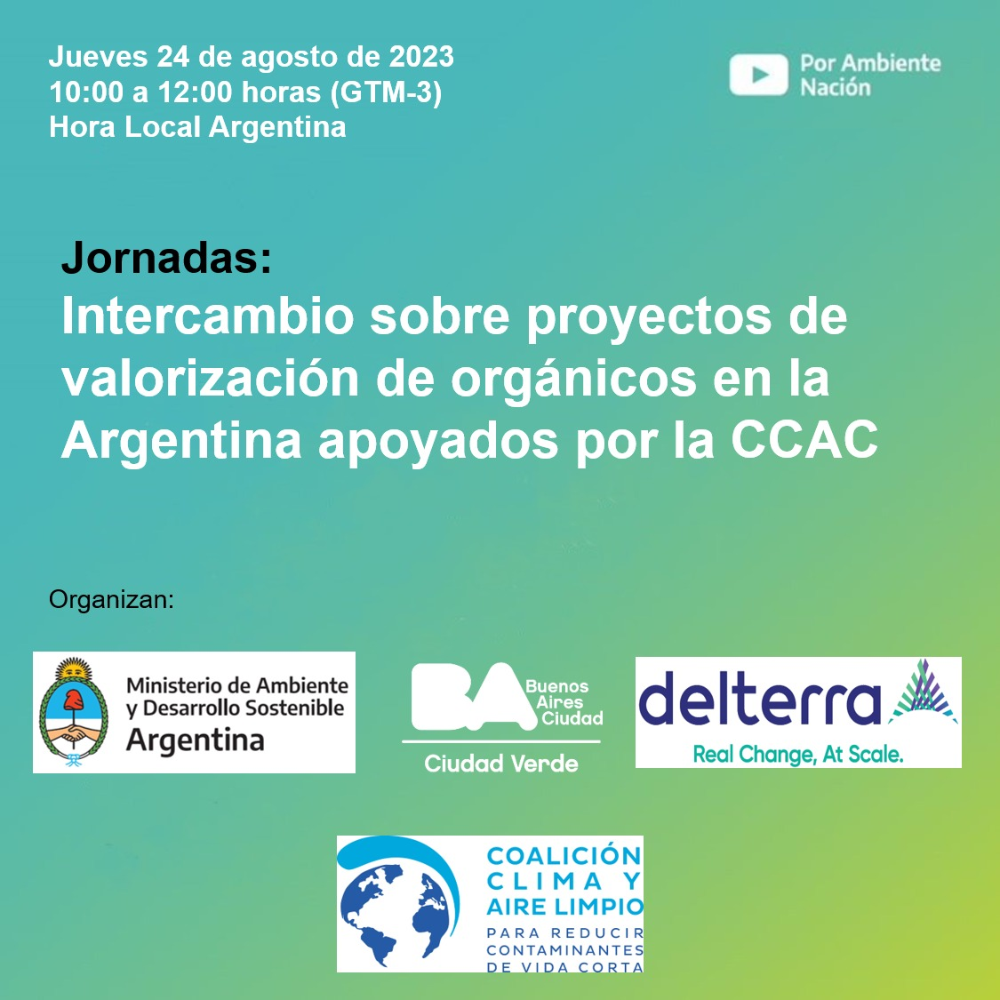 Jornada de Intercambio sobre los proyectos de valorización de orgánicos en la Argentina, apoyados por la Coalición para el Clima y el Aire Limpio (CCAC)